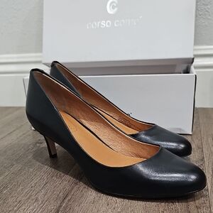 Corso Como Leather Women's Navy Blue Pumps With Box 2.5" Heels Sz 8